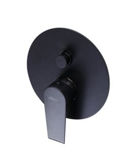 Встраиваемый однорычажный смеситель для душа с переключателем, чёрный матовый Cezares NAUTIC-VDIM-NOP